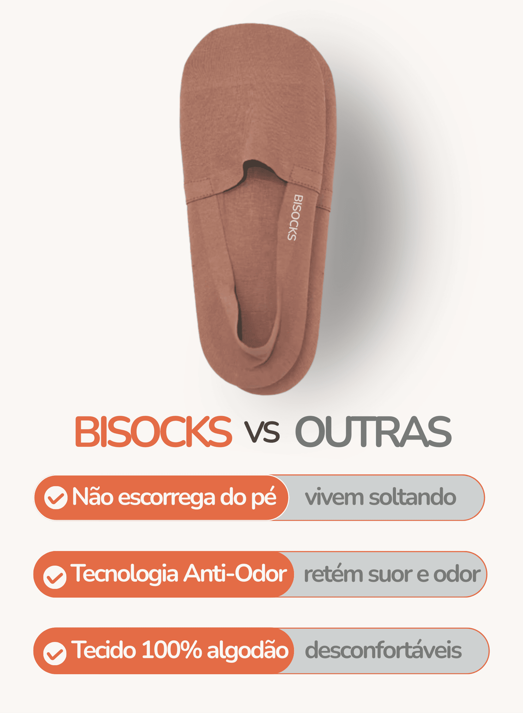Meia Invisível Anti Odor Bisocks®